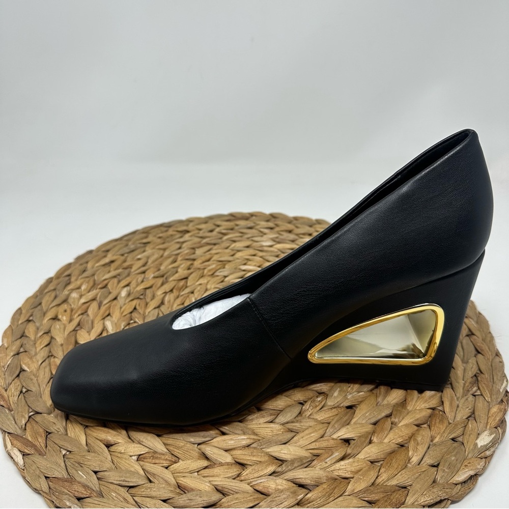 Katy Perry Women’s Hollow Wedge Pump Heels Black Size 10 - Picture 2 of 8